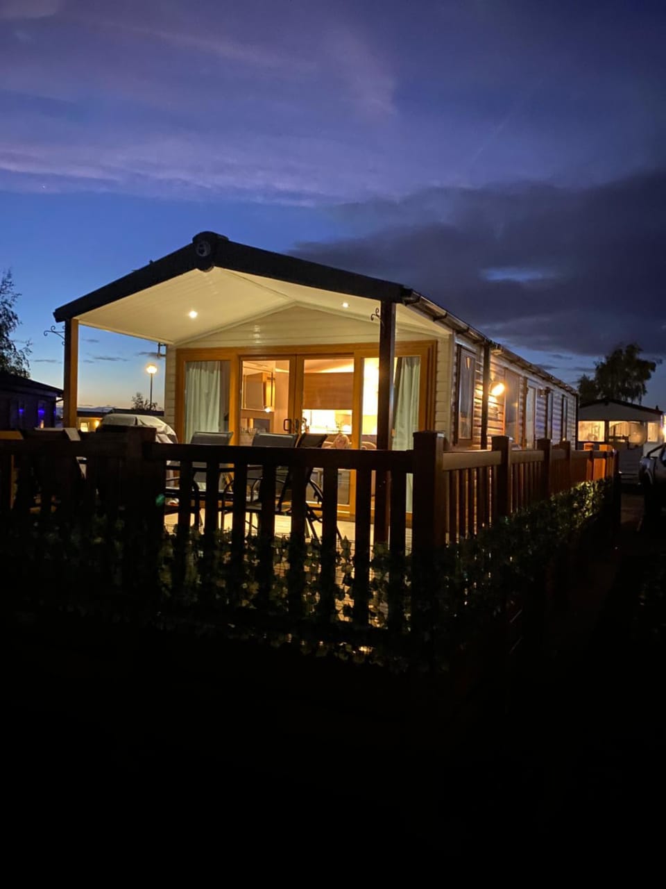 Property building, Night, Sunset