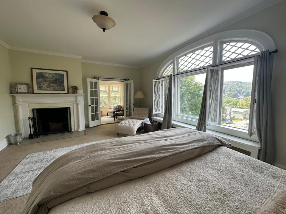 Patio, Bed, View (from property/room), Seating area, Bedroom