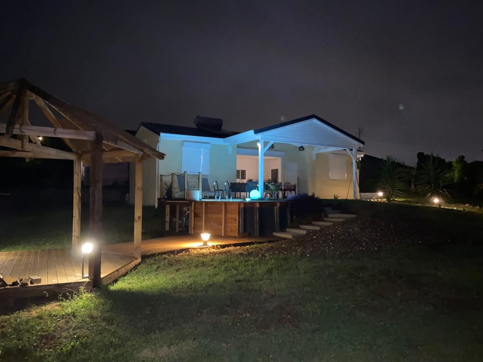 Property building, Night, BBQ facilities, Garden