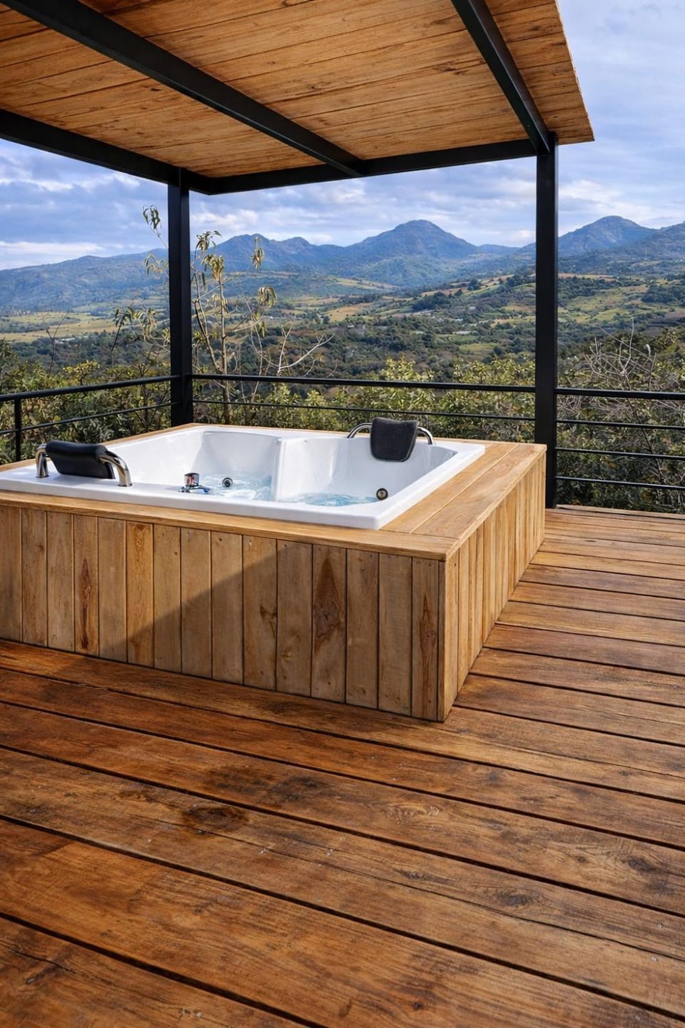 Hot Tub, Hot Tub, Mountain view