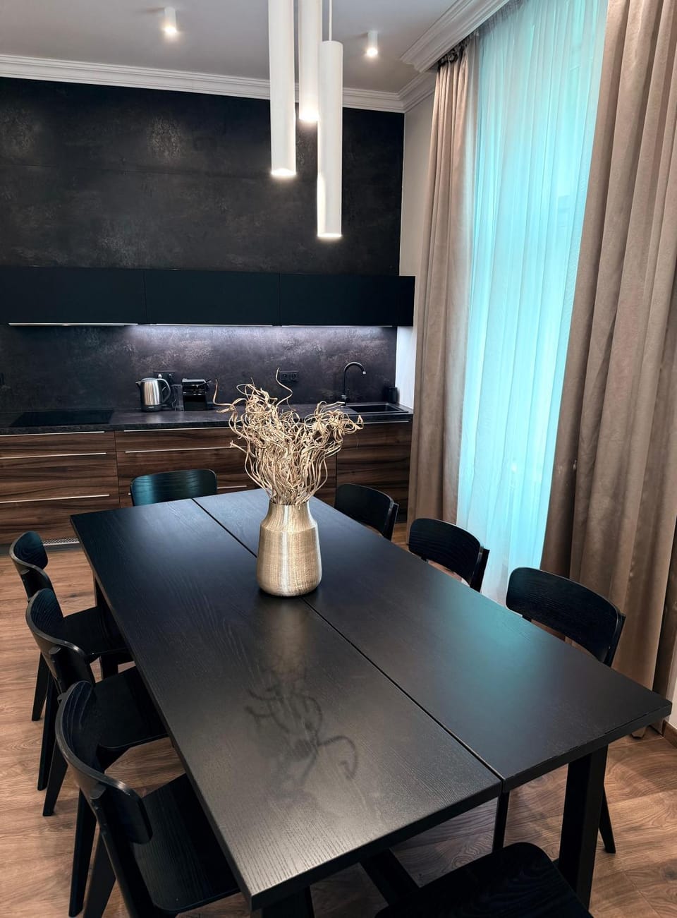 Kitchen or kitchenette, Living room, Seating area, Dining area, kitchen, kitchen