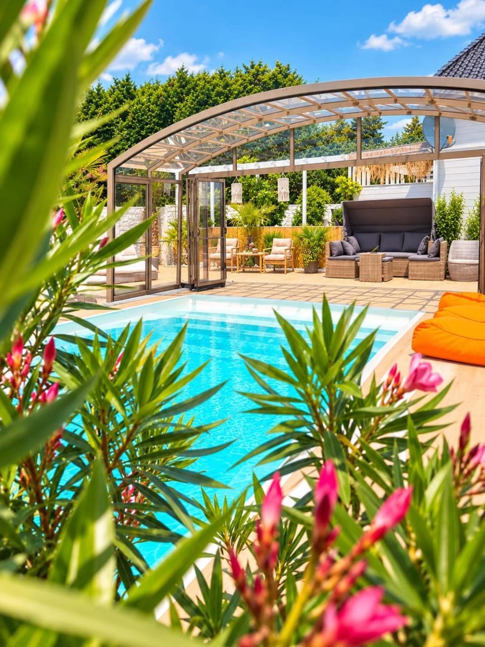 Patio, Day, Pool view, Swimming pool