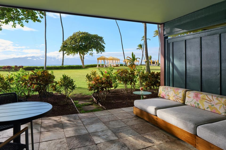 Patio, Natural landscape, Seating area, Sea view, furniture