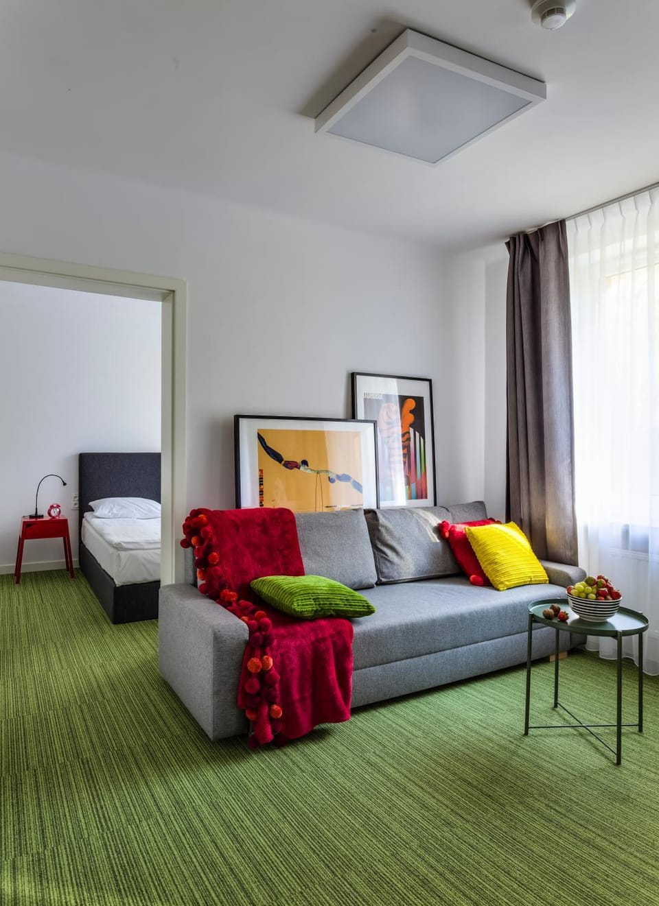 Bed, Living room, Photo of the whole room, Bedroom