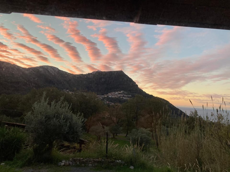 Natural landscape, Mountain view, Sunset