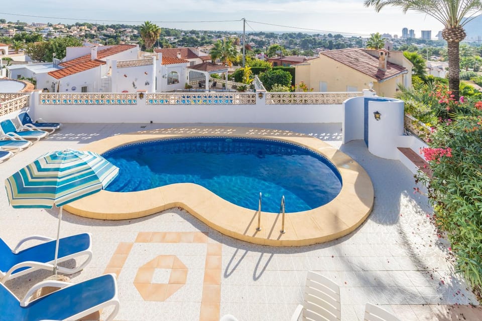 Property building, Living room, Swimming pool