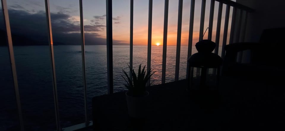 Natural landscape, Balcony/Terrace, Sea view, Sunset