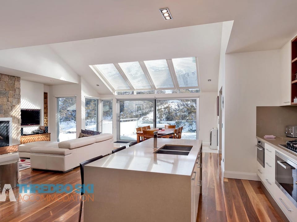 Living room, kitchen