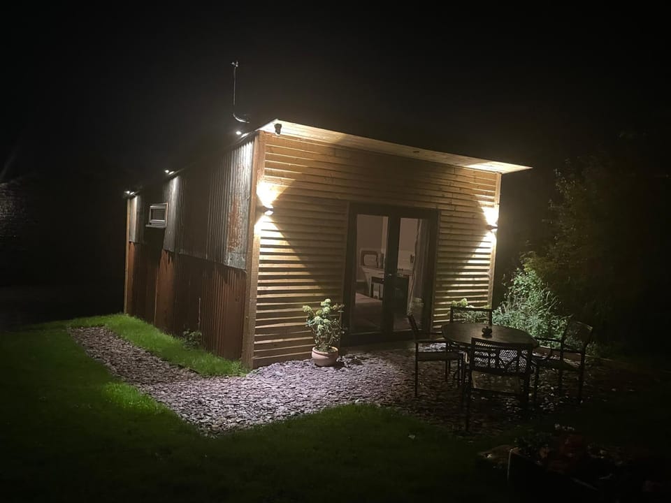Property building, Patio, Night, Garden