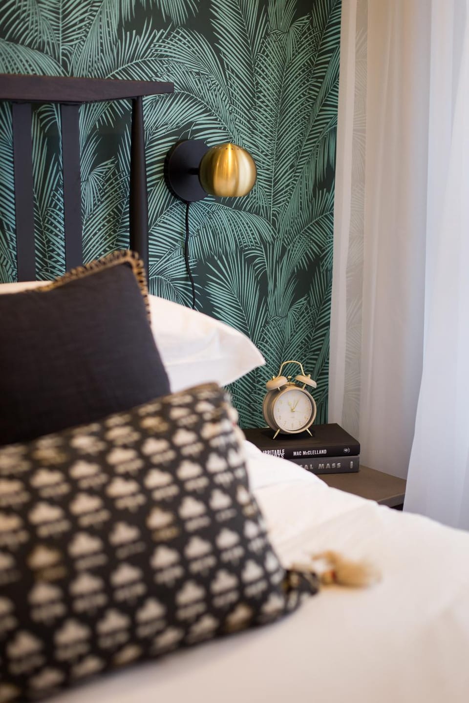 Bed, Decorative detail, Bedroom