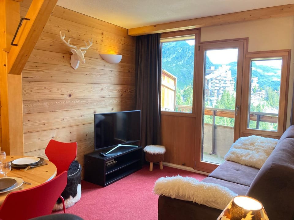Duplex 2 pièces cabine avec balcon sud, accepte animaux - FR-1-634-60 Cabin in Avoriaz