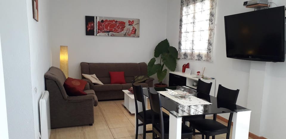 Property building, Living room, Dining area