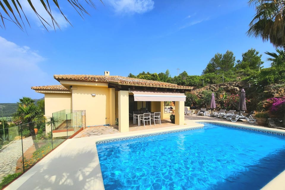 Property building, Living room, Swimming pool