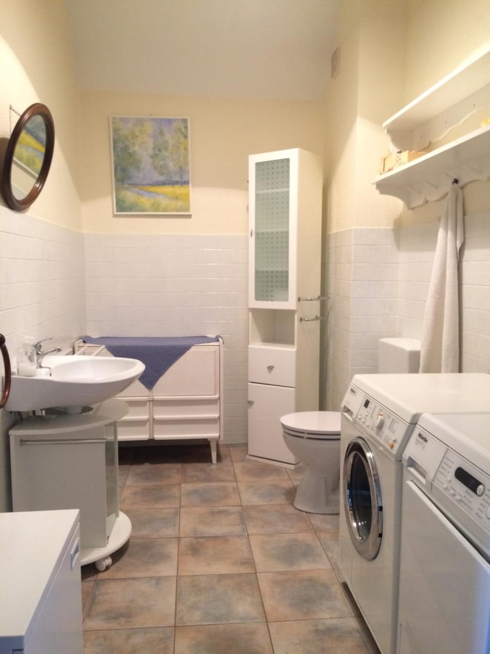 Toilet, washing machine, dryer