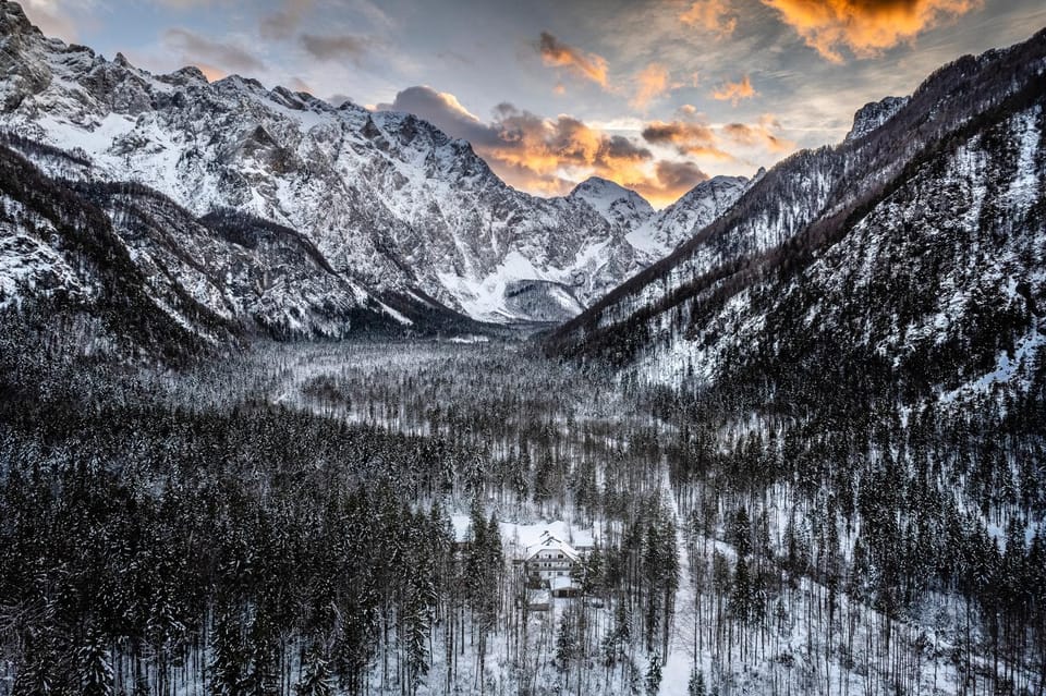 Property building, Natural landscape, Winter, Mountain view
