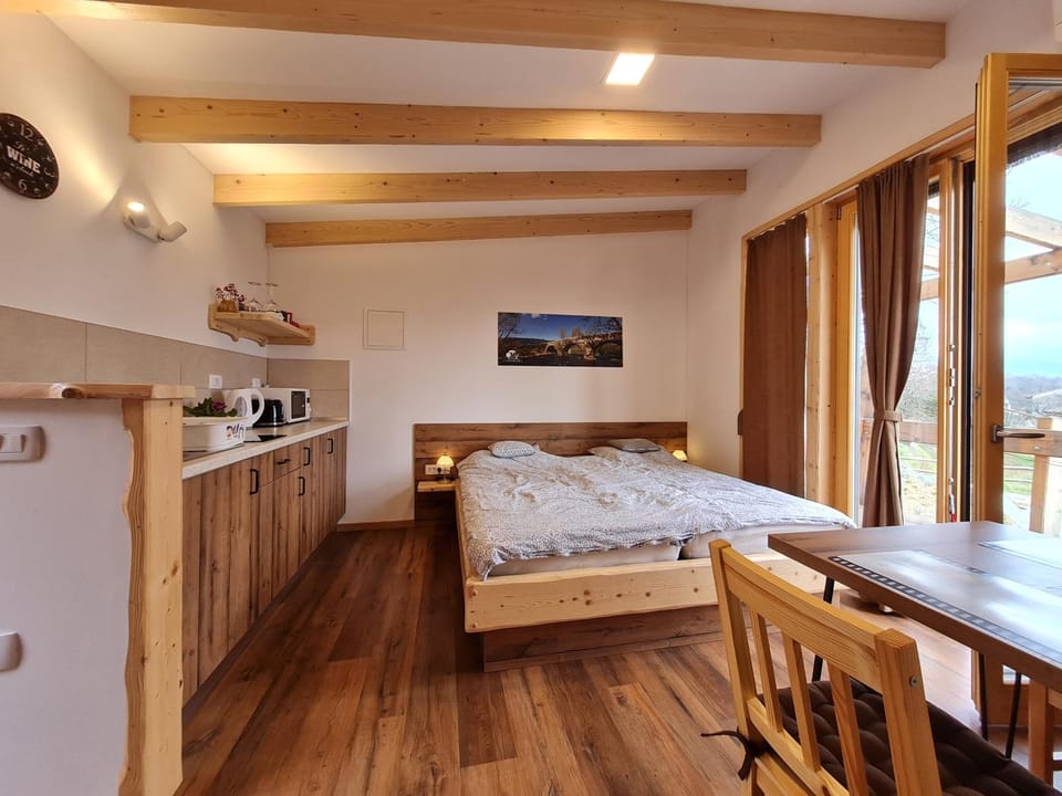 Bed, TV and multimedia, Kitchen or kitchenette, Photo of the whole room, Bedroom, minibar