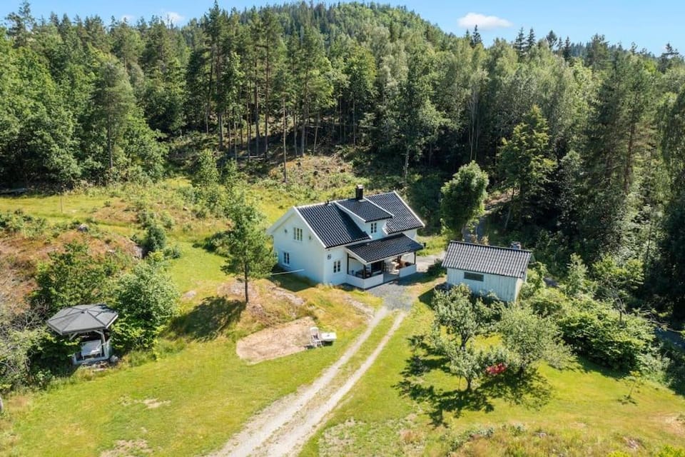 Property building, Spring, Natural landscape, Bird's eye view