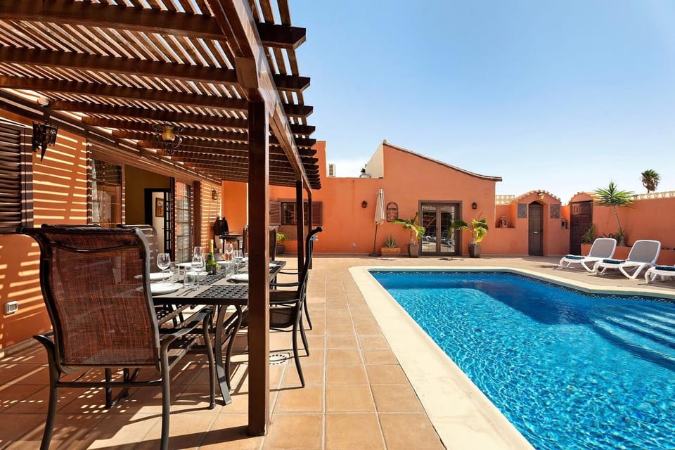 Property building, Living room, Swimming pool