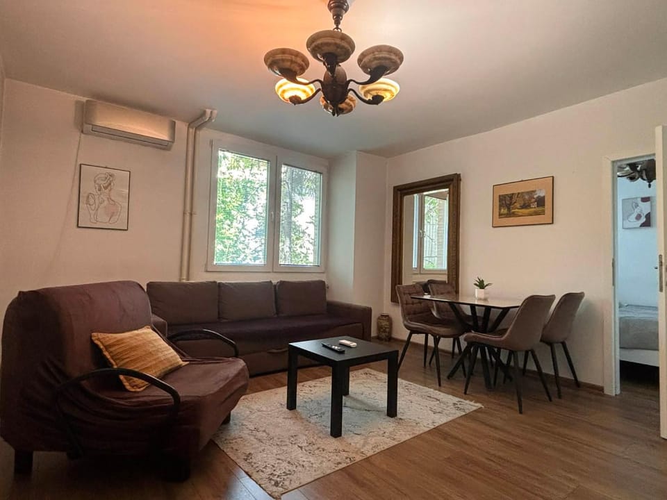 Living room, Seating area, Dining area, air conditioner
