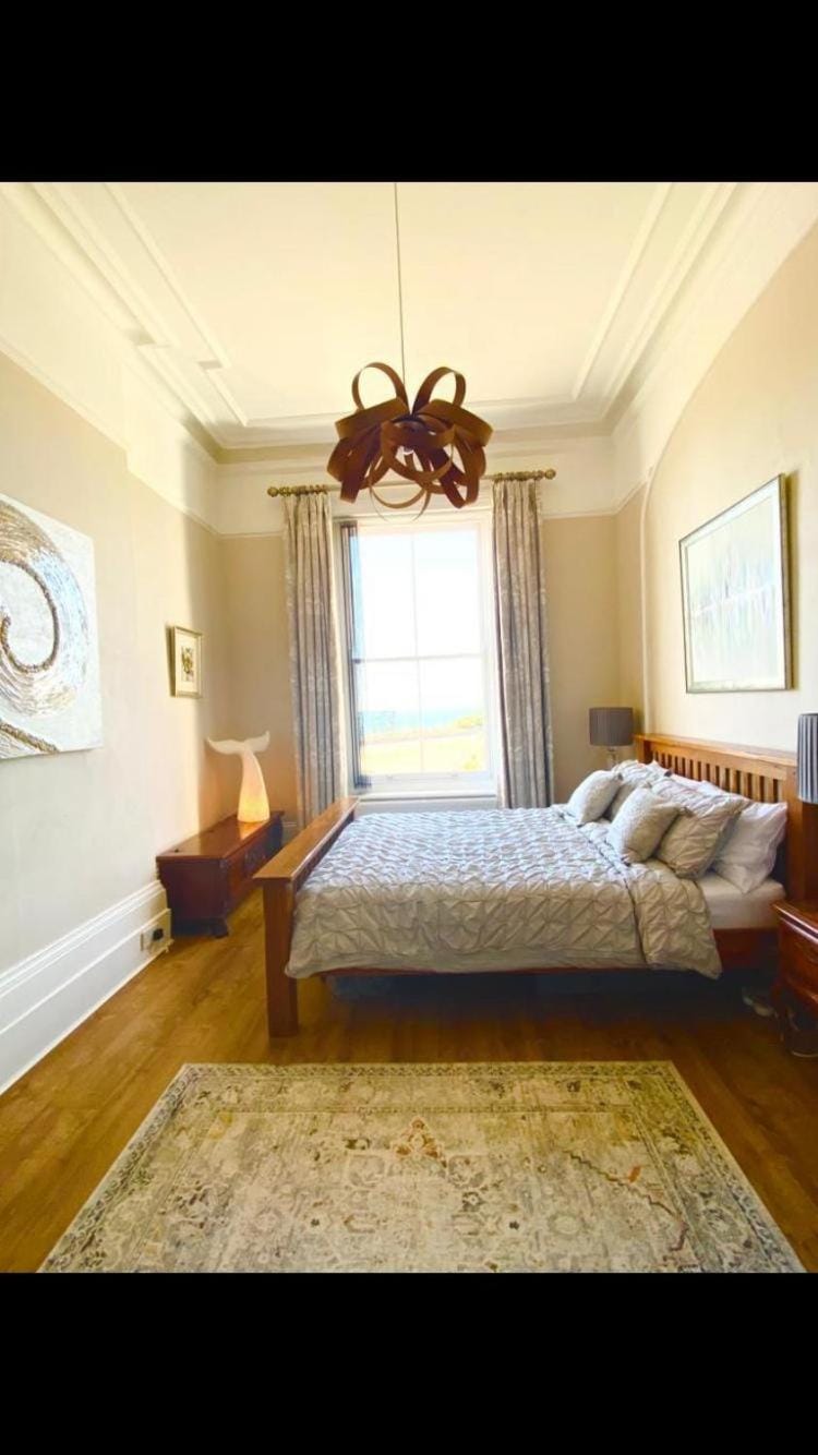 Bed, Bedroom, Sea view