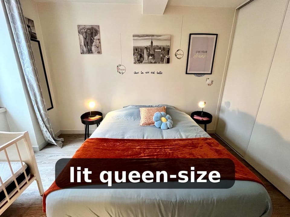 La Casa, Axe LyonGrenoble, 4 pers, 2 couchages queen Apartment in Auvergne-Rhône-Alpes