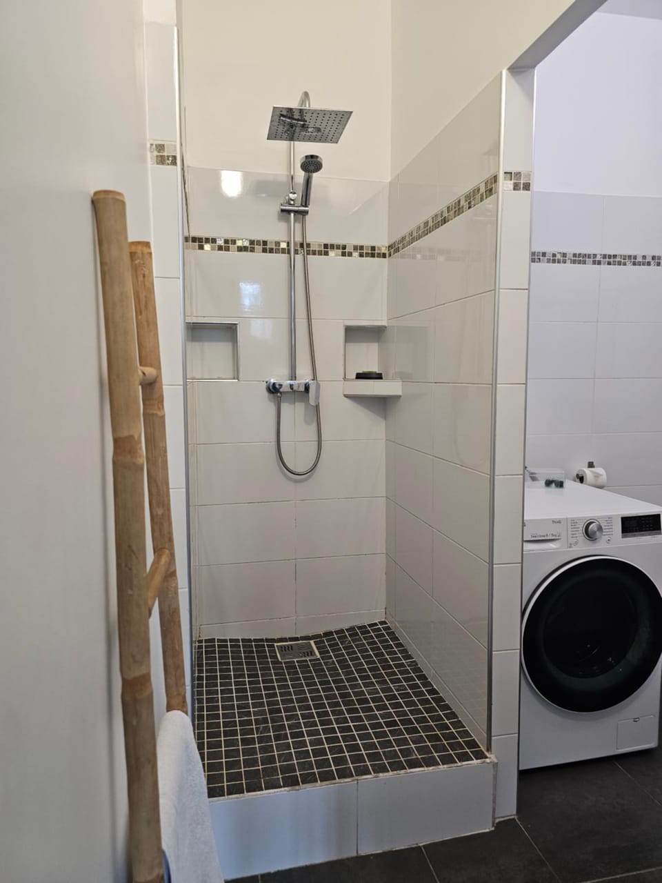 Shower, washing machine, dryer