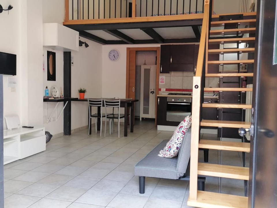 Living room, kitchen