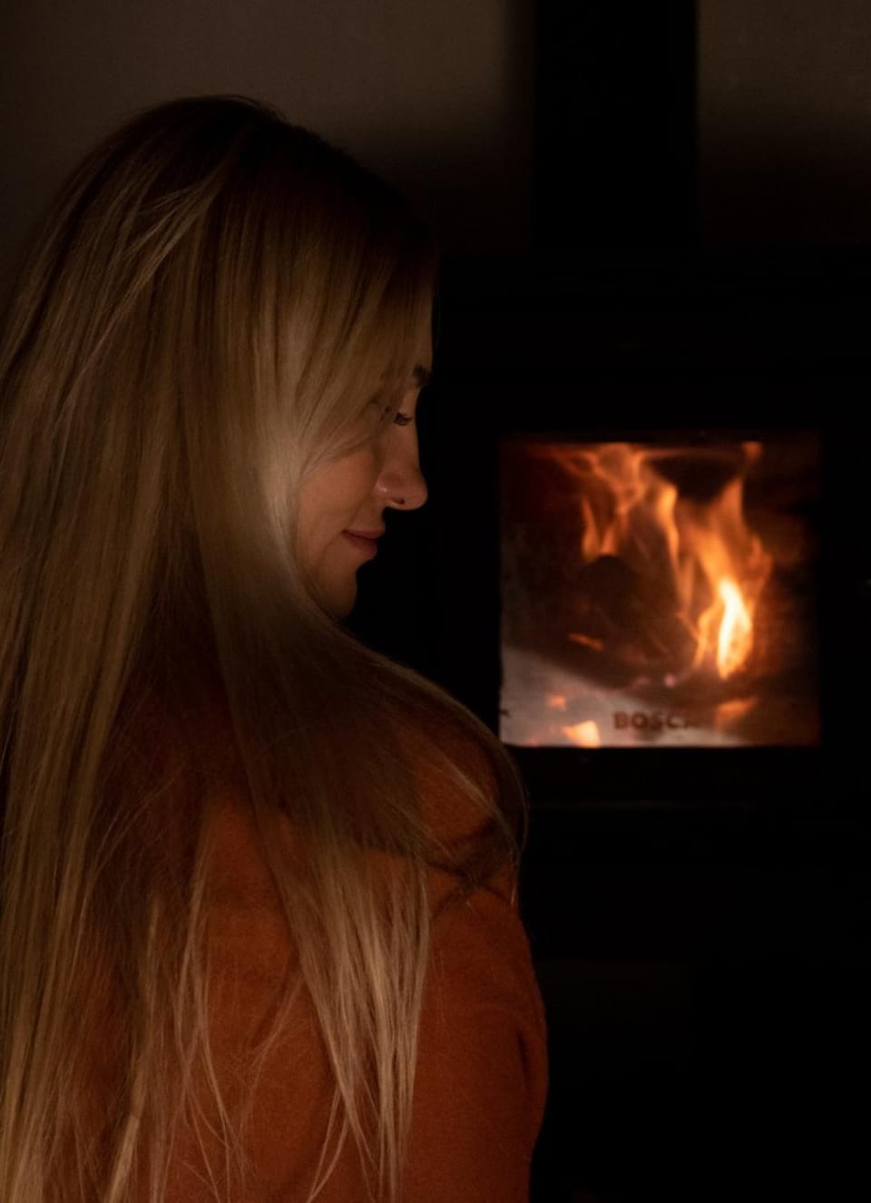 Night, People, Guests, fireplace
