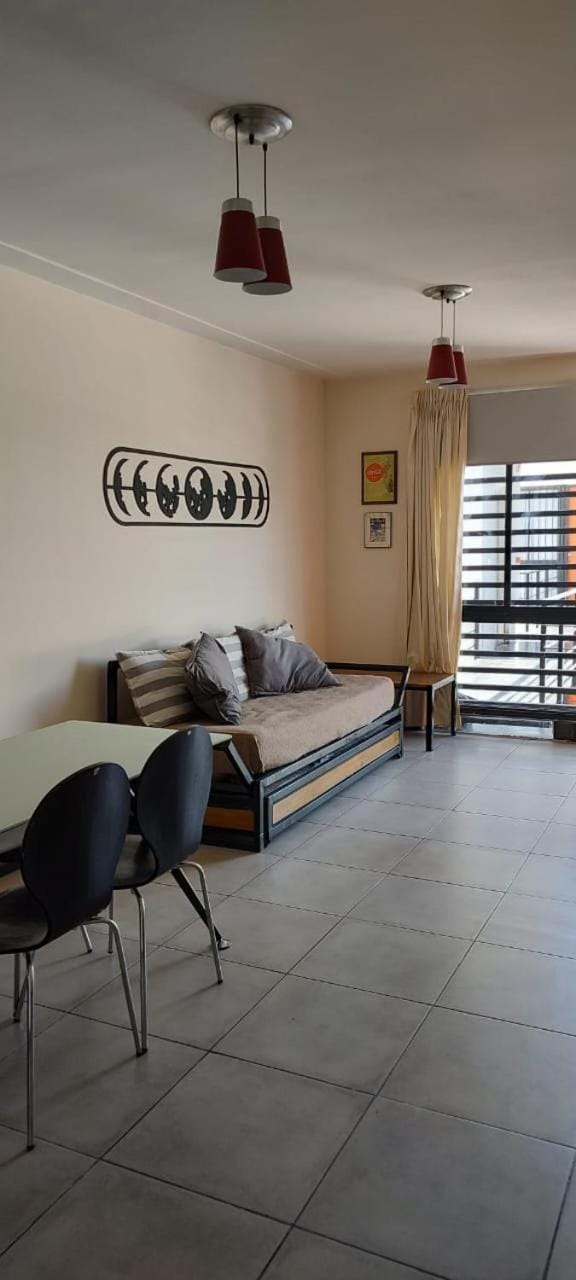 Bed, Living room, Seating area
