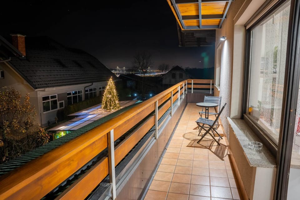 Night, View (from property/room), Balcony/Terrace
