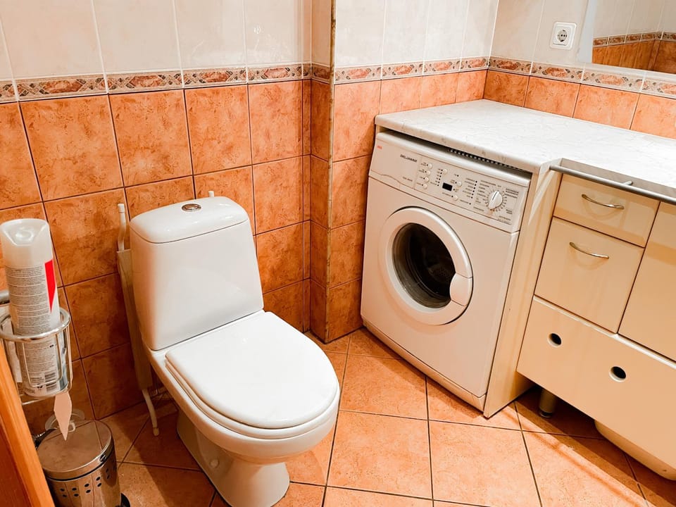 Toilet, Bathroom, washing machine