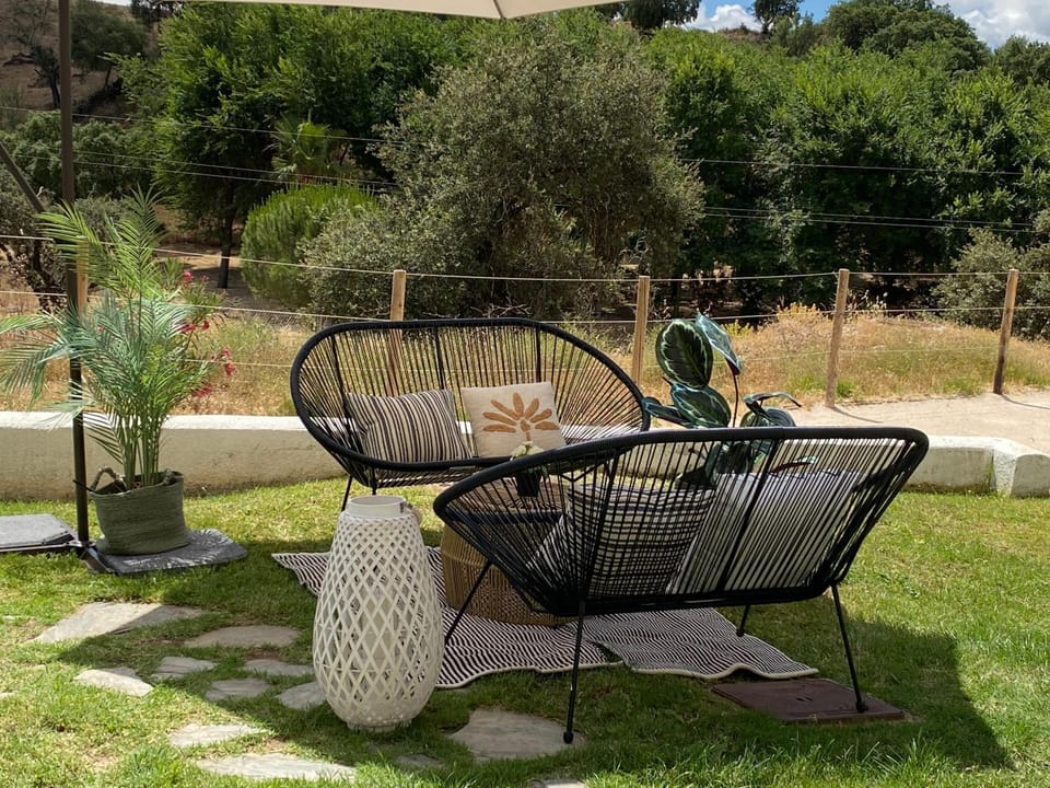 Patio, Natural landscape, Garden view
