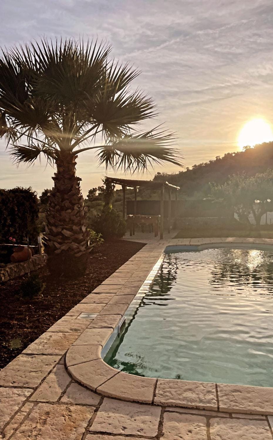 Swimming pool, Sunset