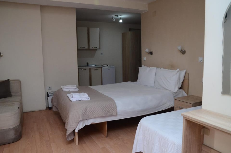 Bed, Kitchen or kitchenette, Photo of the whole room, Bedroom