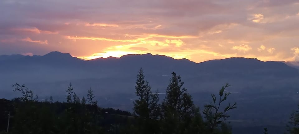 Natural landscape, Mountain view, Sunset