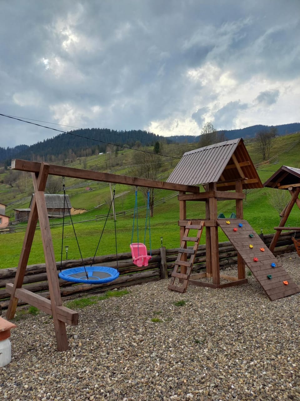 Day, Natural landscape, Children play ground, Mountain view