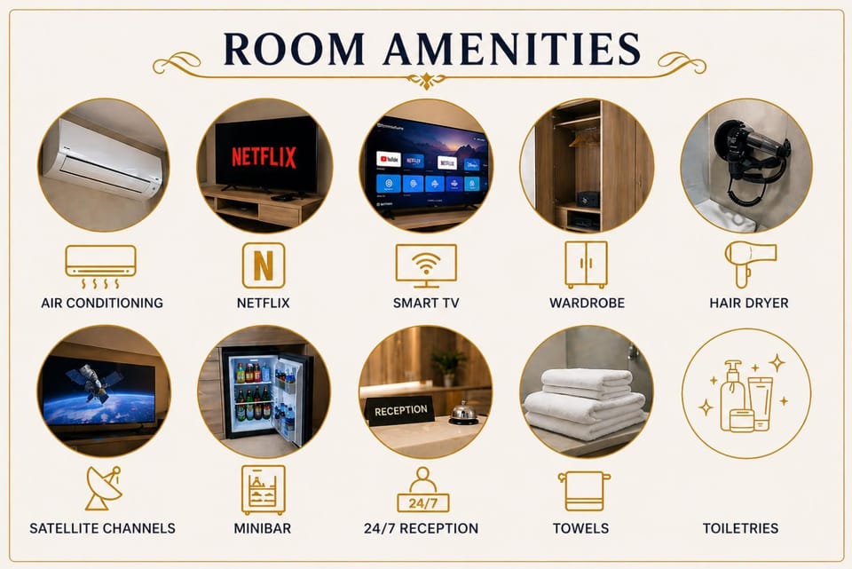 TV and multimedia, Lobby or reception, Entertainment, hair dryier, minibar, towels, wardrobe, air conditioner