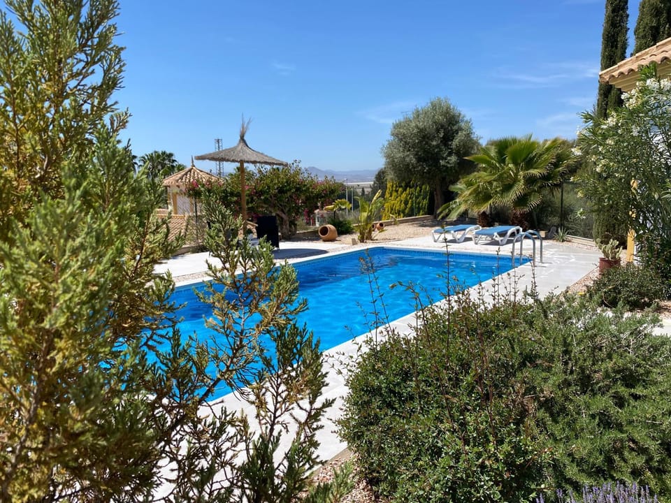 Property building, Living room, Swimming pool