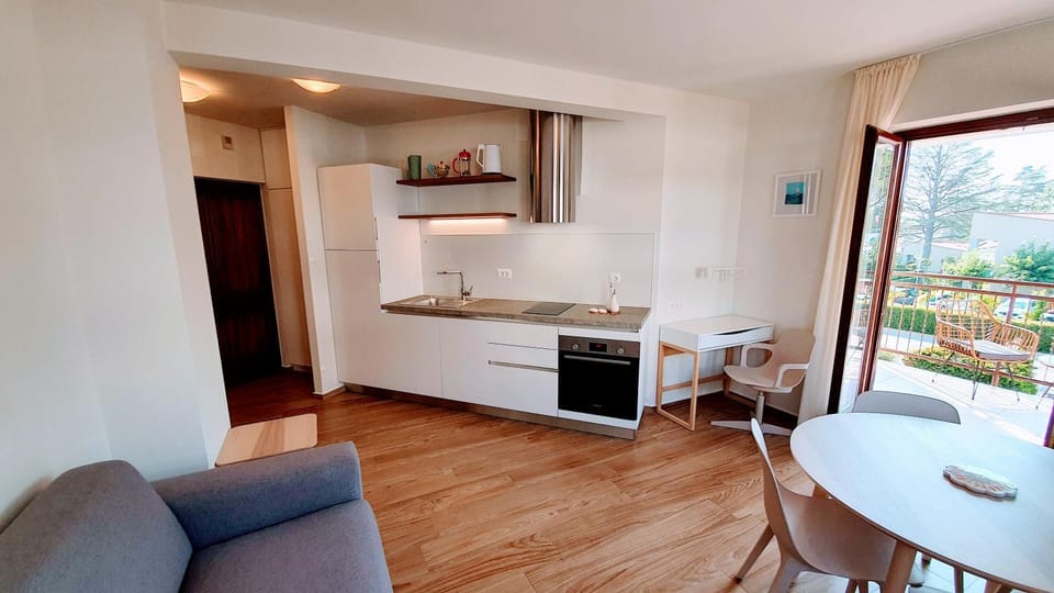 Kitchen or kitchenette, Living room, Dining area