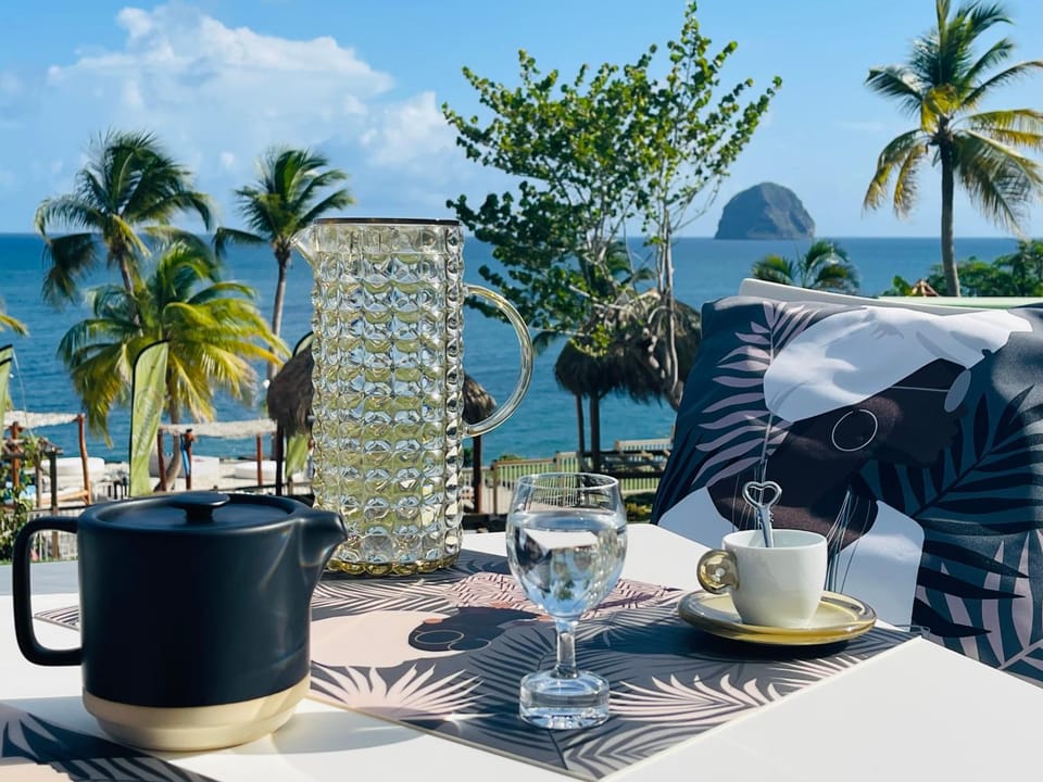 Patio, View (from property/room), Landmark view, Pool view, Sea view