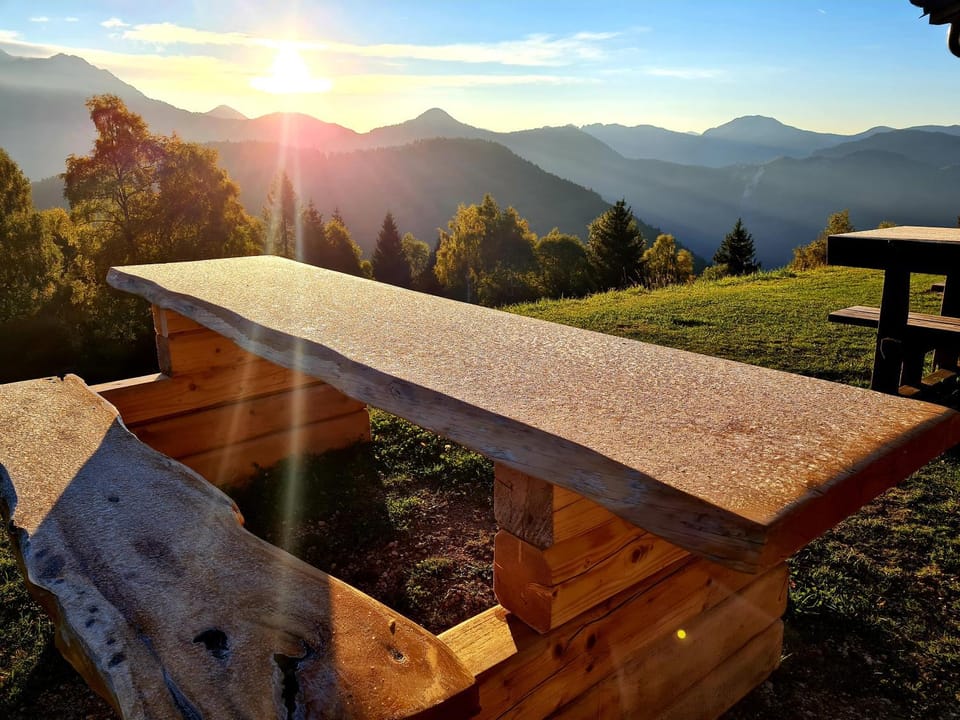 Natural landscape, Mountain view, Sunset