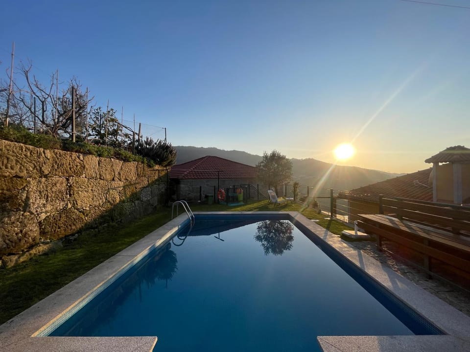 Swimming pool, Sunset