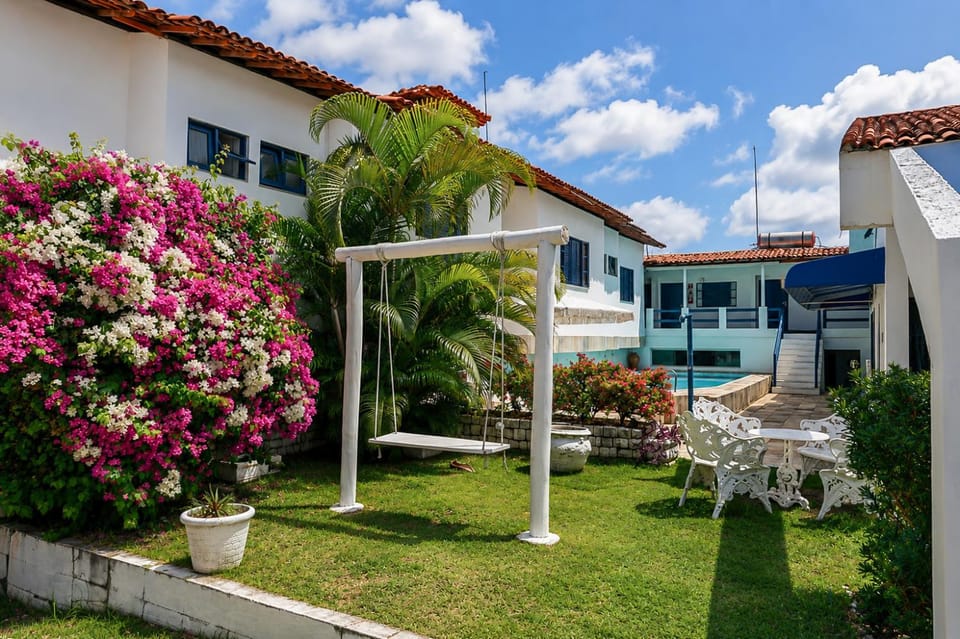 Property building, Patio, Spring, Day, Garden, Garden view, Pool view, Swimming pool