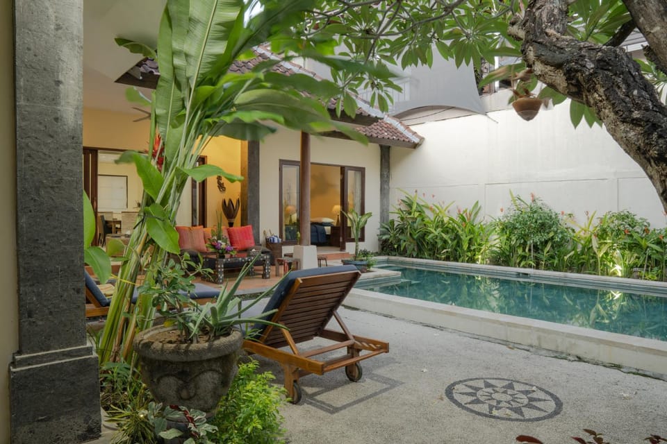 Patio, Natural landscape, Garden view, Pool view