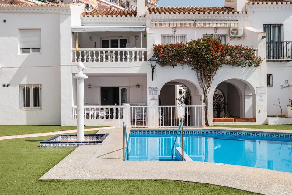 Property building, Living room, Swimming pool
