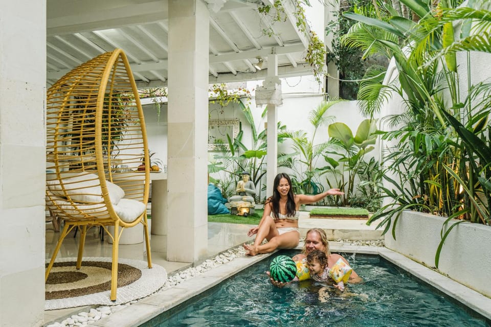 Patio, Day, People, Natural landscape, Garden, Garden view, Pool view, Swimming pool, group of guests, Family, sunbed