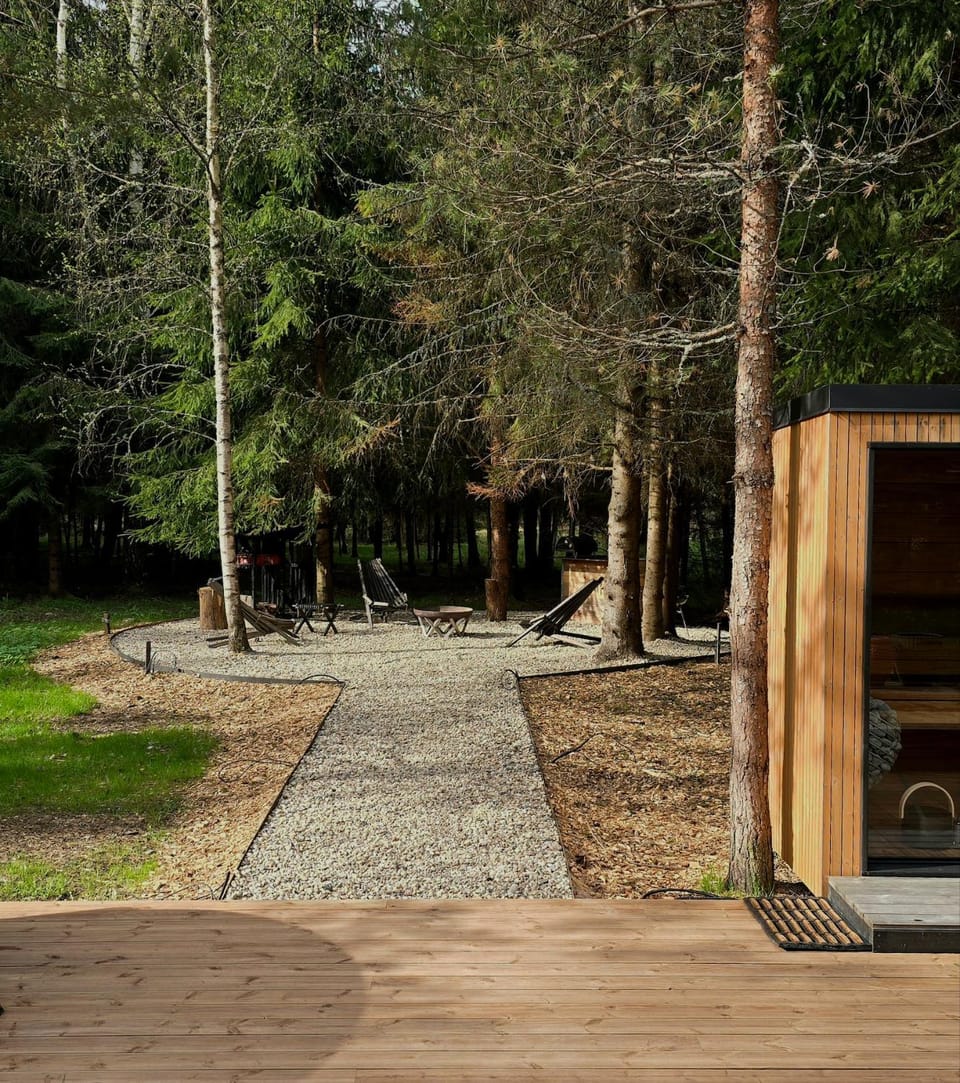 Garden, Sauna, fireplace