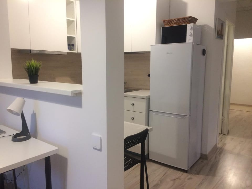 Kitchen or kitchenette, minibar