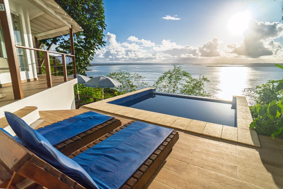 Day, Natural landscape, View (from property/room), Sea view, Swimming pool, Swimming pool, Sunset, sunbed