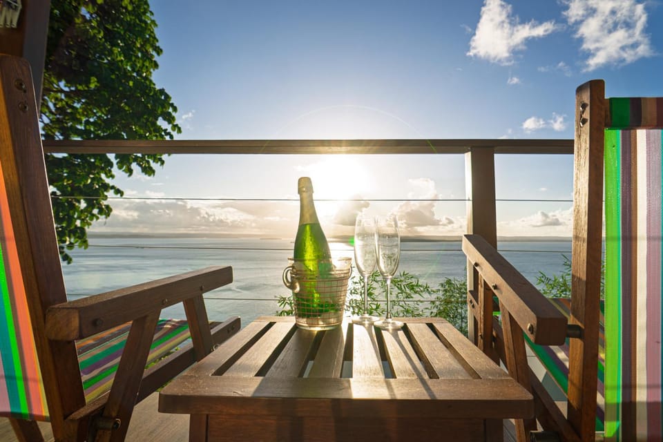 Day, Natural landscape, View (from property/room), Balcony/Terrace, Food and drinks, Sea view, Swimming pool, Alcoholic drinks, Sunset